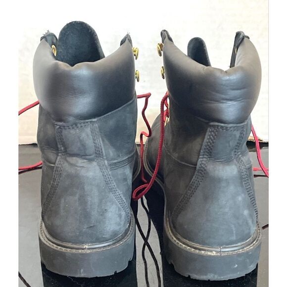 TIMBERLAND WOMEN'S Heritage 6-IN BLACK PREMIUM WATERPROOF BOOTS WOMEN’S SIZE 10 - Picture 6 of 12